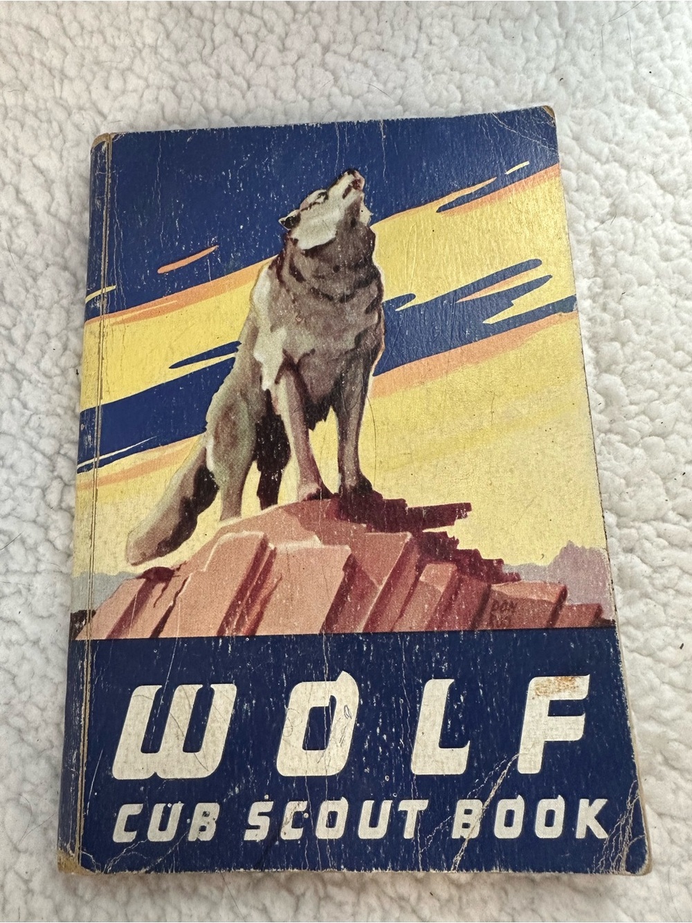 Vintage Wolf Cub Scout Book - Blue and Yellow Cover